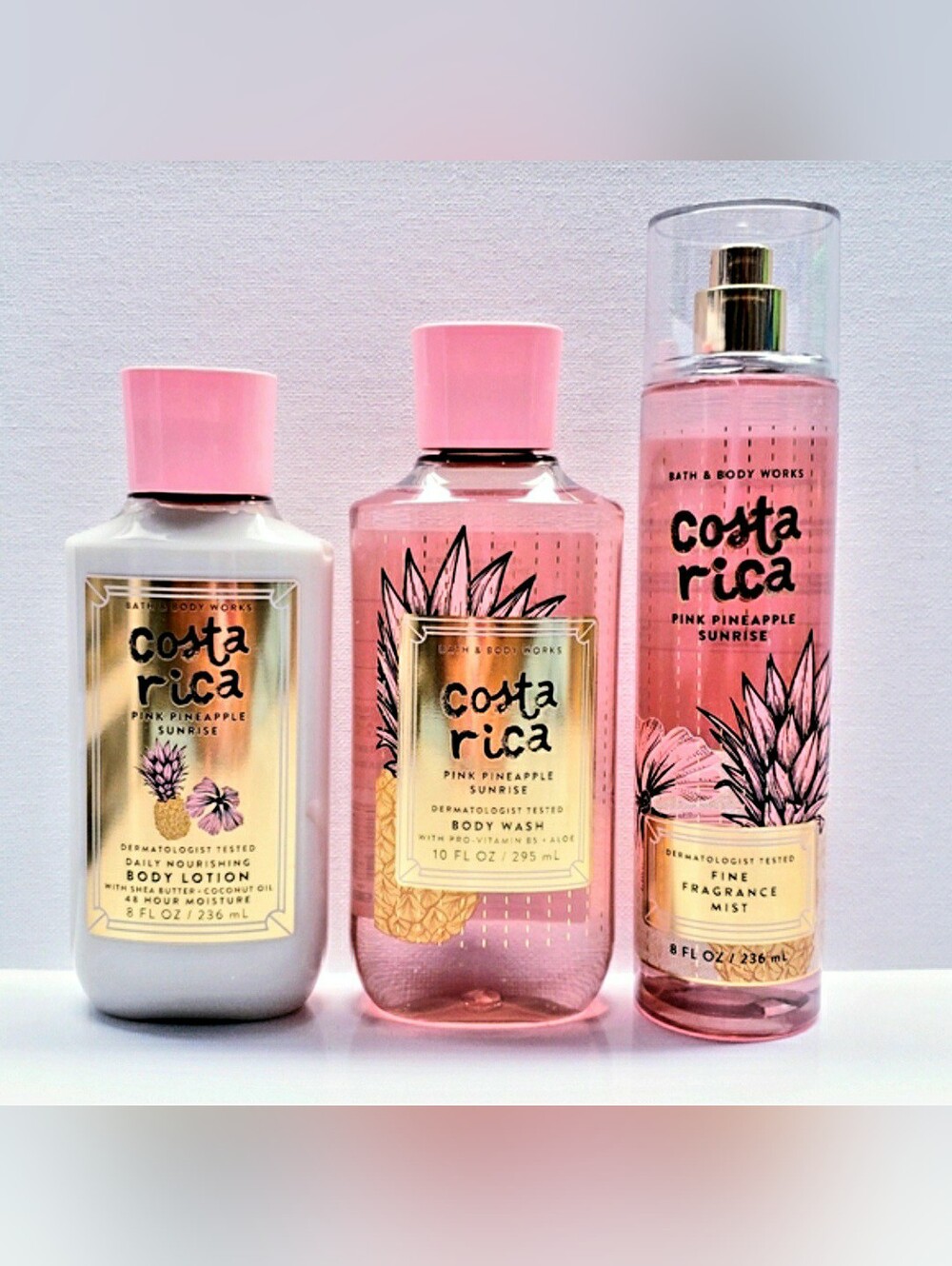 Bath & Body Works Costa Rica PINK PINEAPPLE SUNRISE Body Lotion, Body Wash, Mist - Picture 3 of 4